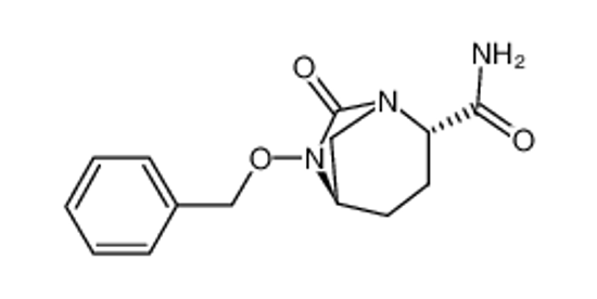 Imagem de 7-oxo-6-benzyloxy-1,6-diazabicylco-[3.2.1]octane-2-carboxylic acid amide