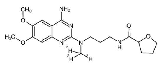 Picture of N-(3-((4-amino-6,7-dimethoxyquinazolin-2-yl)(methyl-d3)amino)propyl)tetrahydrofuran-2-carboxamide