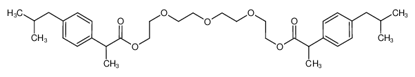 Изображение ((oxybis(ethane-2,1-diyl))bis(oxy))bis(ethane-2,1-diyl) bis(2-(4-isobutylphenyl)propanoate)
