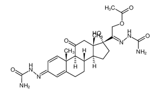 Изображение 21-acetoxy-17-hydroxy-pregna-1,4-diene-3,11,20-trione-3,20-disemicarbazone