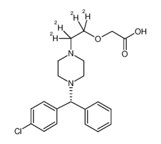 Picture of (R)-2-(2-(4-((4-chlorophenyl)(phenyl)methyl)piperazin-1-yl)ethoxy-1,1,2,2-d4)acetic acid