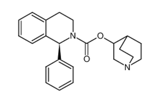 Picture of (1S)-3,4-dihydro-1-phenyl-2(1H)-isoquinolinecarboxylic acid -1-azabicyclo[2.2.2]oct-3-yl ester