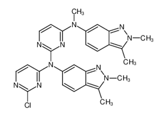 Picture of N2-(2-chloropyrimidin-4-yl)-N2,N4-bis(2,3-dimethyl-2H-indazol-6-yl)-N4-methylpyrimidine-2,4-diamine