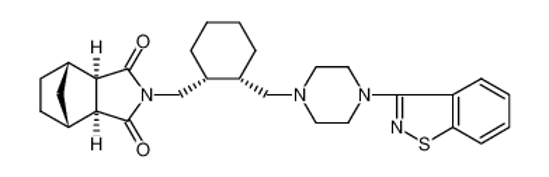 Picture of (3aR,4S,7R,7aS)-2-(((1R,2S)-2-((4-(benzo[d]isothiazol-3-yl)piperazin-1-yl)methyl)cyclohexyl)methyl)hexahydro-1H-4,7-methanoisoindole-1,3(2H)-dione