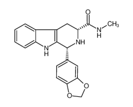 Picture of (1R,3R)-1-(benzo[d][1,3]dioxol-5-yl)-N-methyl-2,3,4,9-tetrahydro-1H-pyrido[3,4-b]indole-3-carboxamide