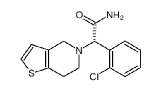 Изображение (+)-α-(4,5,6,7-tetrahydrothieno[3,2-c]-5-pyridyl)-α-2-chlorophenylacetamide