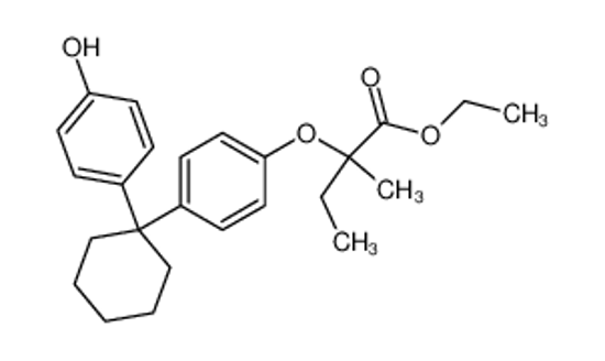 Изображение 2-{4-[1-(4-Hydroxy-phenyl)-cyclohexyl]-phenoxy}-2-methyl-butyric acid ethyl ester