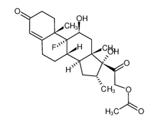 Изображение 21-acetoxy-9-fluoro-11β,17-dihydroxy-16α-methyl-pregn-4-ene-3,20-dione
