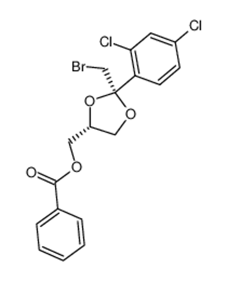 Picture of (2R,4R)-(+)-<2-(bromomethyl)-2-(2,4-dichlorophenyl)-1,3-dioxolan-4-yl>methyl benzoate