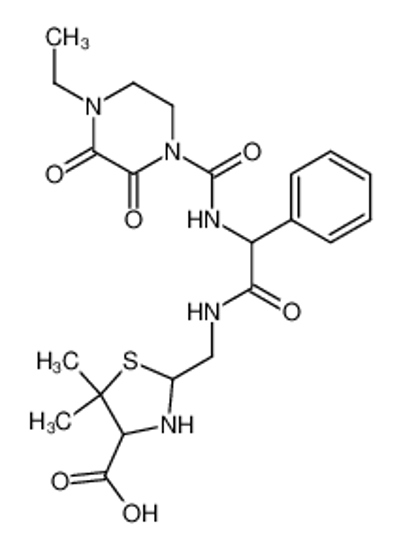 Picture of 2-{[2-(4-ethyl-2,3-dioxo-piperazine-1-carbonylamino)-2-phenyl-acetylamino]-methyl}-5,5-dimethyl-thiazolidine-4-carboxylic acid