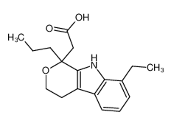 Picture of (8-ethyl-1-propyl-1,3,4,9-tetrahydro-pyrano[3,4-b]indol-1-yl)-acetic acid