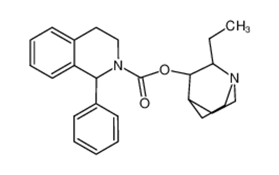 Picture of 2-ethylquinuclidin-3-yl 1-phenyl-3,4-dihydroisoquinoline-2(1H)-carboxylate