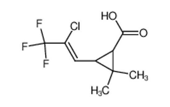 Picture of cis-3-(2-Chloro-3,3,3-trifluoroprop-1-en-1-yl)-2,2-dimethylcyclopropanecarboxylic acid，LAMBDA CYHALOTHRIC ACID