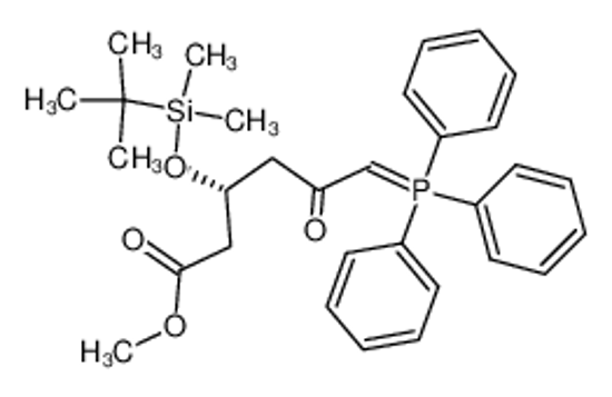 Picture of Methyl (3R)-3-(tert-butyldimethylsilyloxy)-5-oxo-6-triphenylphosphoranylidenehexanoate