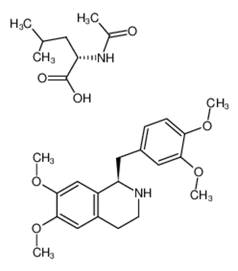 Picture of 2-acetamido-4-methylpentanoic acid,1-[(3,4-dimethoxyphenyl)methyl]-6,7-dimethoxy-1,2,3,4-tetrahydroisoquinoline