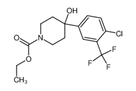 Picture of Ethyl 4-(4-chloro-3-(trifluoromethyl)phenyl)-4-hydroxypiperidine-1-carboxylate