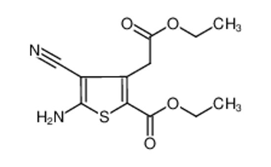 Picture of 5-Amino-4-cyano-3-(2-ethoxycarbonylmethyl)thiophene-2-carboxylic Acid Ethyl Ester