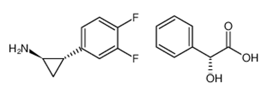 Imagem de (1R,2S)-2-(3,4-Difluorophenyl)cyclopropanaminium (2R)-hydroxy(phenyl)ethanoate