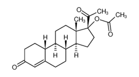 Picture of [(8R,9S,10R,13S,14S,17R)-17-acetyl-13-methyl-3-oxo-1,2,6,7,8,9,10,11,12,14,15,16-dodecahydrocyclopenta[a]phenanthren-17-yl] acetate