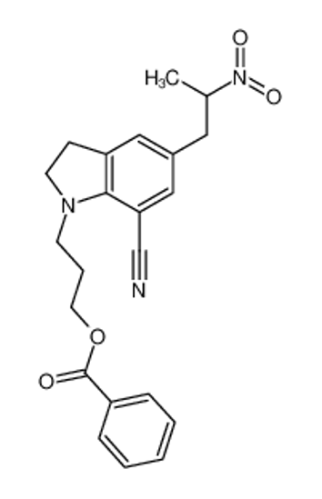 Picture of 3-[7-cyano-5-(2-nitropropyl)-2,3-dihydroindol-1-yl]propyl benzoate