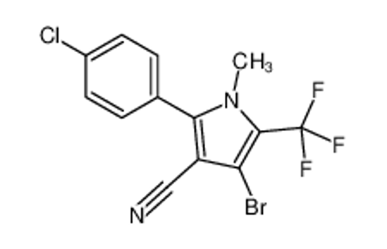 Picture of 4-bromo-2-(4-chlorophenyl)-1-methyl-5-(trifluoromethyl)pyrrole-3-carbonitrile
