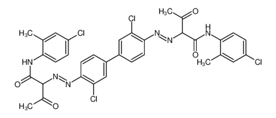 Picture of 2-[[2-chloro-4-[3-chloro-4-[[1-(4-chloro-2-methylanilino)-1,3-dioxobutan-2-yl]diazenyl]phenyl]phenyl]diazenyl]-N-(4-chloro-2-methylphenyl)-3-oxobutanamide