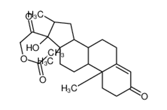 Picture of [2-[(8R,9S,10R,13S,14S,17R)-17-hydroxy-10,13,16-trimethyl-3-oxo-2,6,7,8,9,11,12,14,15,16-decahydro-1H-cyclopenta[a]phenanthren-17-yl]-2-oxoethyl] acetate