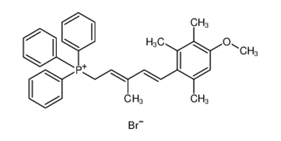 Picture of Phosphonium, [5-(4-methoxy-2,3,6-trimethylphenyl)-3-methyl-2,4-pentadienyl]triphenyl-, bromide, (E,E)-