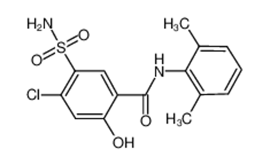 Picture of 4-chloro-N-(2,6-dimethylphenyl)-2-hydroxy-5-sulfamoylbenzamide