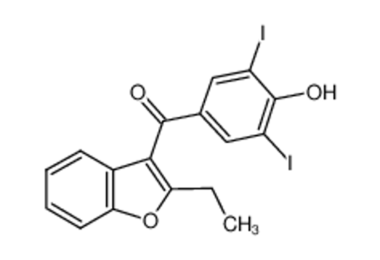 Picture of (2-ethyl-1-benzofuran-3-yl)-(4-hydroxy-3,5-diiodophenyl)methanone