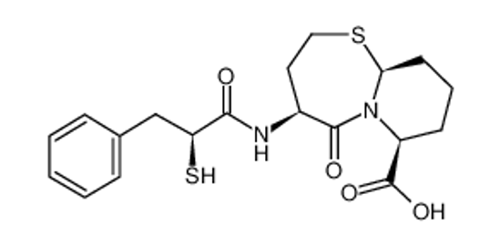 Picture of (4S,7S,10aS)-5-oxo-4-[[(2S)-3-phenyl-2-sulfanylpropanoyl]amino]-2,3,4,7,8,9,10,10a-octahydropyrido[2,1-b][1,3]thiazepine-7-carboxylic acid