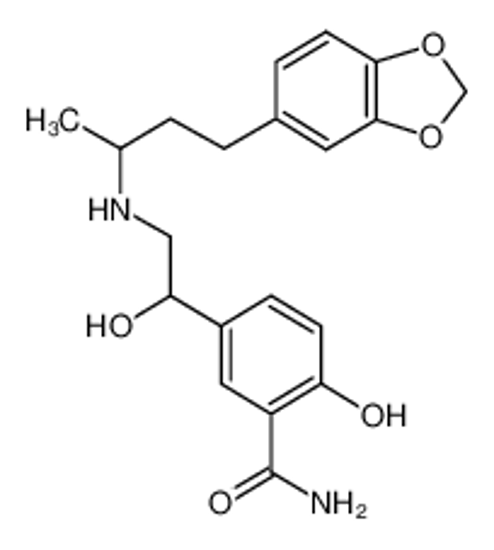 Picture of 5-[2-[4-(1,3-benzodioxol-5-yl)butan-2-ylamino]-1-hydroxyethyl]-2-hydroxybenzamide