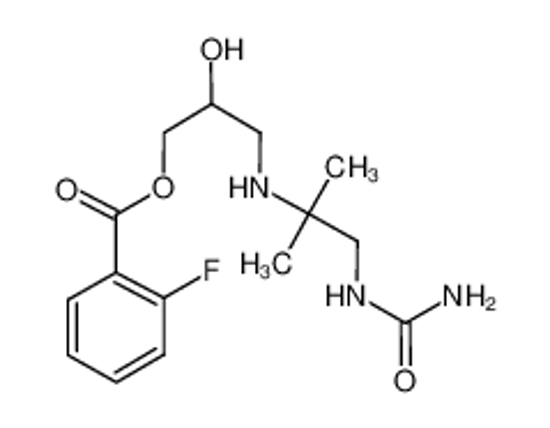 Picture of [3-[[1-(carbamoylamino)-2-methylpropan-2-yl]amino]-2-hydroxypropyl] 2-fluorobenzoate