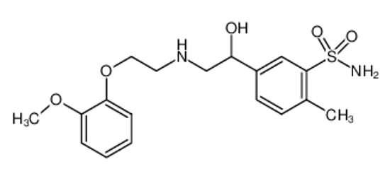 Picture of 5-[1-hydroxy-2-[2-(2-methoxyphenoxy)ethylamino]ethyl]-2-methylbenzenesulfonamide