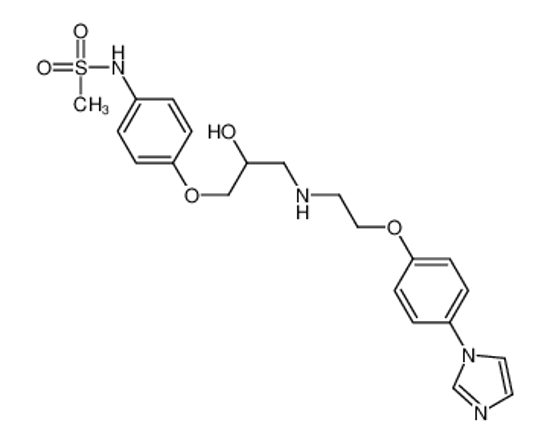 Picture of N-[4-[2-hydroxy-3-[2-(4-imidazol-1-ylphenoxy)ethylamino]propoxy]phenyl]methanesulfonamide