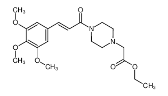 Picture of {4-[3-(3,4,5-trimethoxy-phenyl)-acryloyl]-piperazin-1-yl}-acetic acid ethyl ester