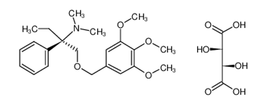 Picture of (2S,3S)-2,3-dihydroxybutanedioic acid,(2R)-N,N-dimethyl-2-phenyl-1-[(3,4,5-trimethoxyphenyl)methoxy]butan-2-amine