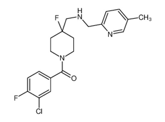 Picture of (3-chloro-4-fluorophenyl)-[4-fluoro-4-[[(5-methylpyridin-2-yl)methylamino]methyl]piperidin-1-yl]methanone