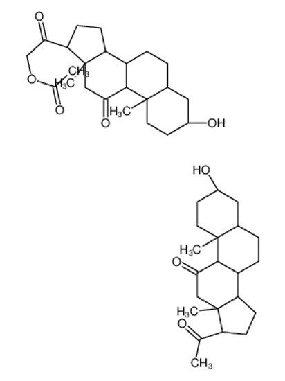 Picture of (3α,5α)-3-Hydroxy-11,20-dioxopregnan-21-yl acetate - (3α,5α)-3-hy droxypregnane-11,20-dione (1:1)