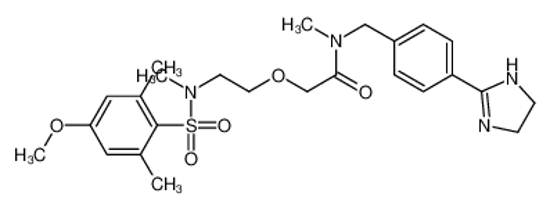 Picture of N-[[4-(4,5-dihydro-1H-imidazol-2-yl)phenyl]methyl]-2-[2-[(4-methoxy-2,6-dimethylphenyl)sulfonyl-methylamino]ethoxy]-N-methylacetamide