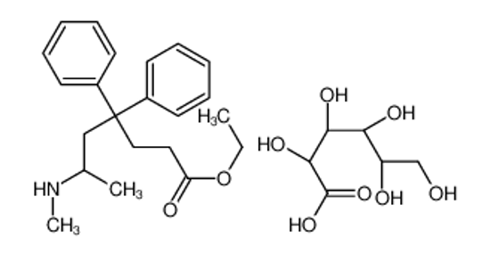 Picture of ethyl 6-(methylamino)-4,4-diphenylheptanoate,(2R,3S,4R,5R)-2,3,4,5,6-pentahydroxyhexanoic acid