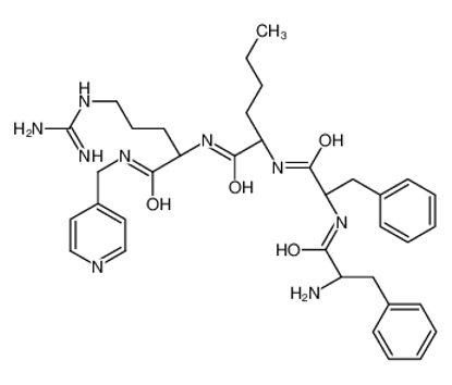 Picture of (2R)-2-[[(2R)-2-[[(2R)-2-amino-3-phenylpropanoyl]amino]-3-phenylpropanoyl]amino]-N-[(2R)-5-(diaminomethylideneamino)-1-oxo-1-(pyridin-4-ylmethylamino)pentan-2-yl]hexanamide