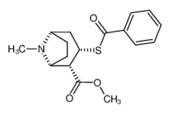 Picture of (1R,2S,3S,5S)-3-(benzoylthio)-8-methyl-8-azabicyclo[3.2.1]octane-2-carboxylic acid methyl ester