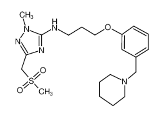 Imagem de 2-methyl-5-(methylsulfonylmethyl)-N-[3-[3-(piperidin-1-ylmethyl)phenoxy]propyl]-1,2,4-triazol-3-amine