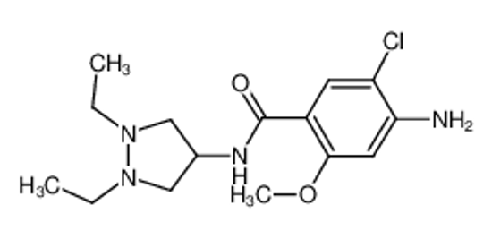 Picture of 4-amino-5-chloro-N-(1,2-diethylpyrazolidin-4-yl)-2-methoxybenzamide
