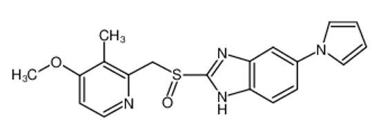Picture of 2-[(4-methoxy-3-methylpyridin-2-yl)methylsulfinyl]-6-pyrrol-1-yl-1H-benzimidazole