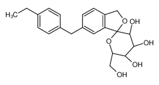 Picture of (3S,3'R,4'S,5'S,6'R)-5-[(4-ethylphenyl)methyl]-6'-(hydroxymethyl)spiro[1H-2-benzofuran-3,2'-oxane]-3',4',5'-triol