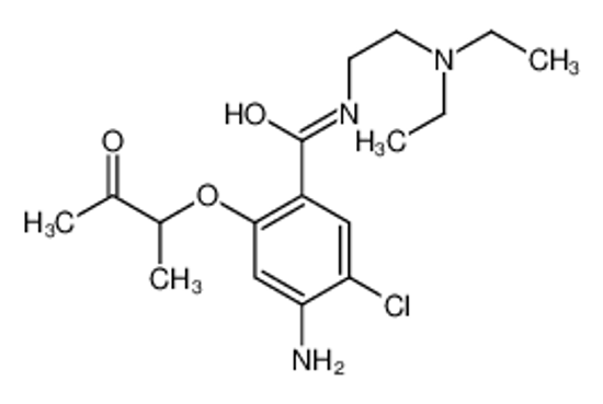 Picture of 4-amino-5-chloro-N-[2-(diethylamino)ethyl]-2-(3-oxobutan-2-yloxy)benzamide