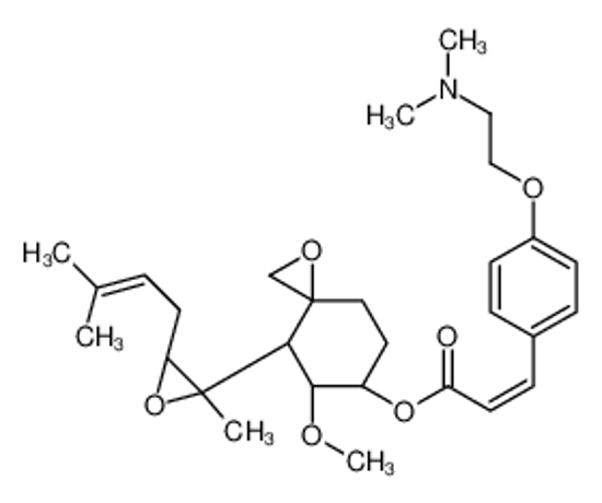 Picture of [(3R,4S,5S,6R)-5-methoxy-4-[(2R,3R)-2-methyl-3-(3-methylbut-2-enyl)oxiran-2-yl]-1-oxaspiro[2.5]octan-6-yl] (E)-3-[4-[2-(dimethylamino)ethoxy]phenyl]prop-2-enoate