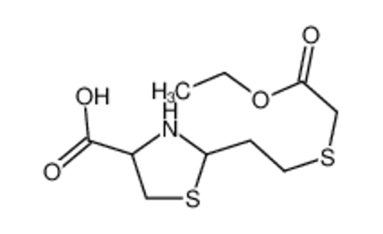 Picture of 2-[2-(2-ethoxy-2-oxoethyl)sulfanylethyl]-1,3-thiazolidine-4-carboxylic acid